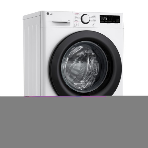 LG F2R3S08NSWB Lavatrice 8kg AI DD, Classe A-10%, 1200 giri, Vapore, AI Wash