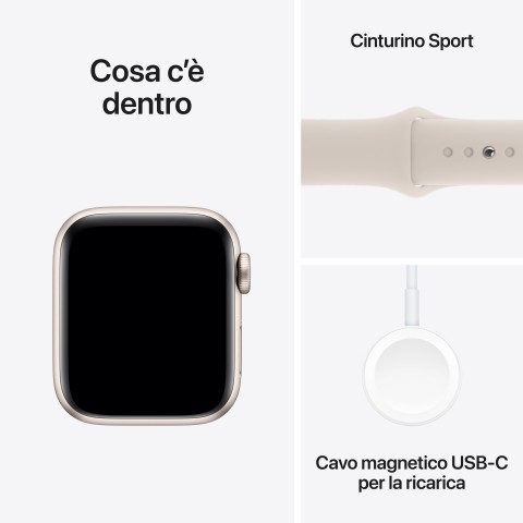 Apple Watch SE GPS Cassa 40mm in Alluminio Galassia con Cinturino Sport Galassia - M/L