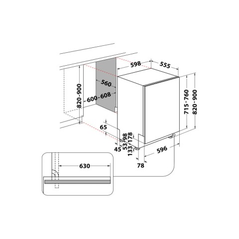 Whirlpool MaxiSpace Lavastoviglie da incasso - W7I HT58 T