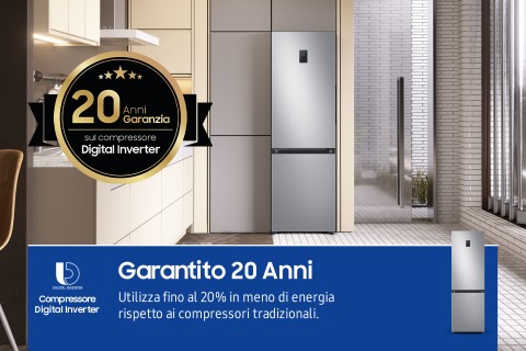 Samsung Frigorifero Combinato EcoFlex AI 1.85m 344L RB34C672DSA