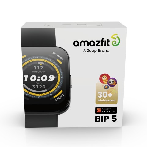 Amazfit Bip 5 4,85 cm (1.91") LCD 38 mm Digitale 320 x 380 Pixel Touch screen Nero GPS (satellitare)