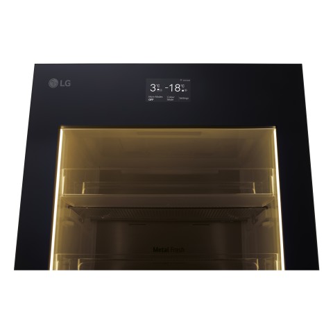 LG MoodUP GBG7190CEV Frigo combinato InstaView, Classe C, 349L, Nero