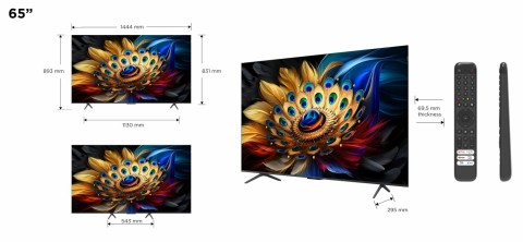 TCL C65 Serie C6 Smart TV QLED 4K 65" 65C655, audio Onkyo con subwoofer, Dolby Vision - Atmos, Google TV