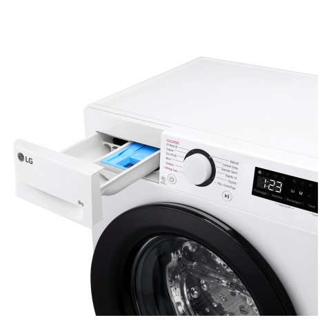 LG F2R3S08NSWB Lavatrice 8kg AI DD, Classe A-10%, 1200 giri, Vapore, AI Wash