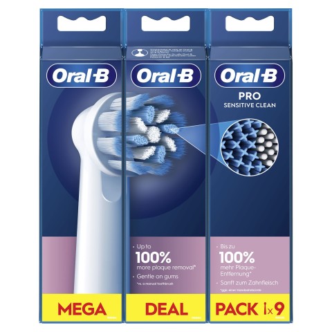 Oral-B Testine Di Ricambio Pro Sensitive Clean, Confezione Da 9 Testine