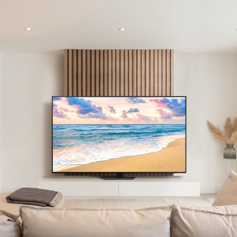 Samsung TV Neo QLED 4K 55” QE55QN85DBTXZT Smart TV Wi-Fi Carbon Silver 2024, Processore NQ4 AI GEN2, Tecnologia Quantum Matrix, Simple Chamfer Design, Dolby Atmos