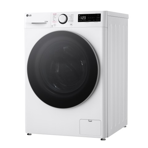 LG D4R5010TSWS Lavasciuga 10/6kg AI DD, Serie R5 Classe D, 1400 giri, TurboWash 360, Vapore, Eco Hybrid, Bianca