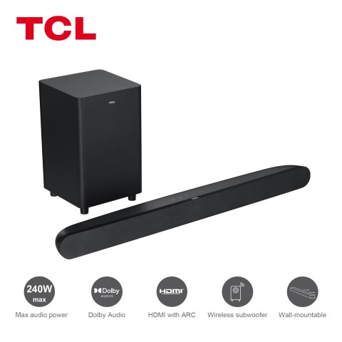 TCL 6 TS6110 altoparlante soundbar Nero 2.1 canali 240 W