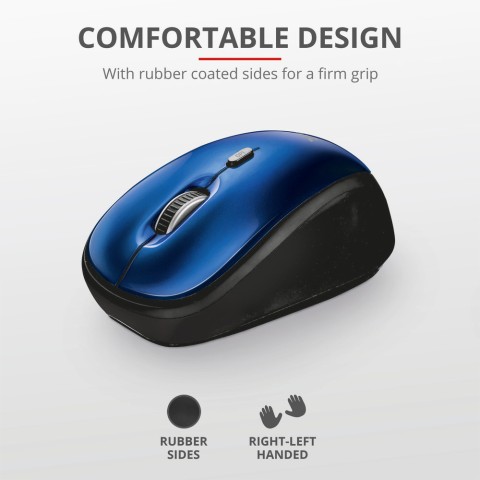 TRUST MINI MOUSE WIRELESS YVI BLUE MOUSE WIRELESS 2.4GHZ 8M VIVY