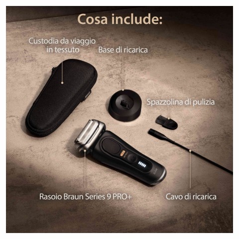 Braun Series 9 Pro+ 9510s Wet & Dry Rasoio Trimmer Nero