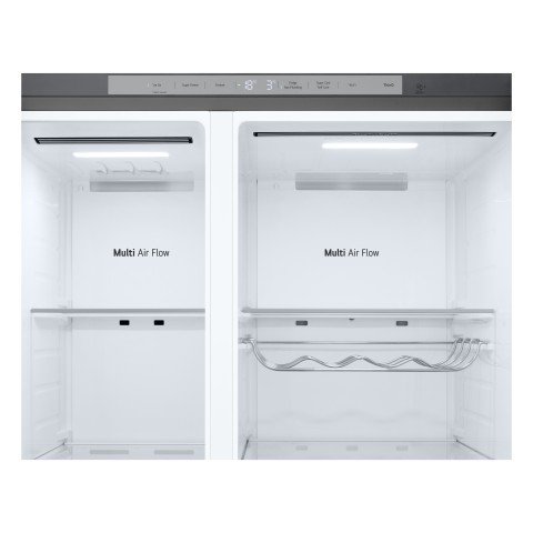 LG GSLE81PYBC Frigorifero Side-by-Side, Classe C, 628L, Wi-Fi, Dispenser senza allaccio, Total No Frost, Prime Silver