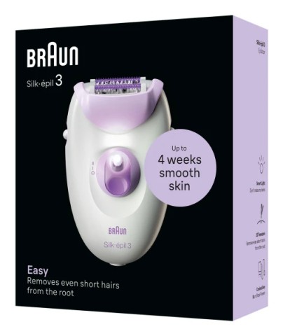 Braun Silk-épil 3 3-000 20 pinzette Viola, Bianco