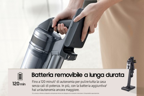 Samsung Aspirapolvere senza filo Jet™ 95 complete extra 210W VS20C9554TK