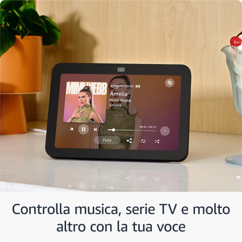 Amazon Echo Show 8 (3ª gen., modello 2023) | Schermo touch intelligente HD con audio spaziale, hub per Casa Intelligente e Alexa | Bianco ghiaccio