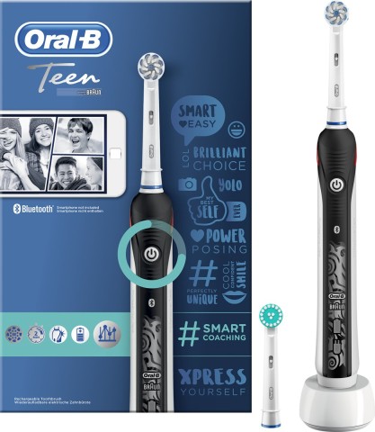 Oral-B Teen Adolescenti Spazzolino rotante-oscillante Bianco, Nero