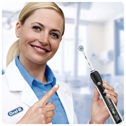 Oral-B Teen Adolescenti Spazzolino rotante-oscillante Bianco, Nero