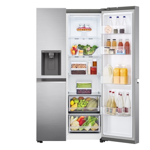 LG GSLV70PZTD Frigorifero Side-by-Side, Classe D, 635L, Wi-Fi, Con allaccio, Inox