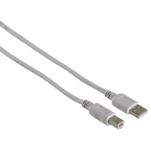 Hama Cavo USB A M / USB B M, USB 2.0, 1,5 metri, grigio