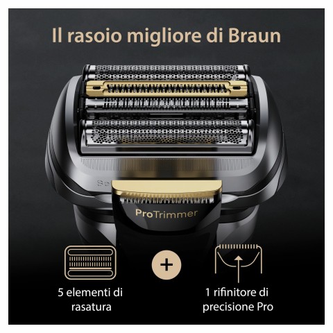 Braun Series 9 Pro+ 9510s Wet & Dry Rasoio Trimmer Nero