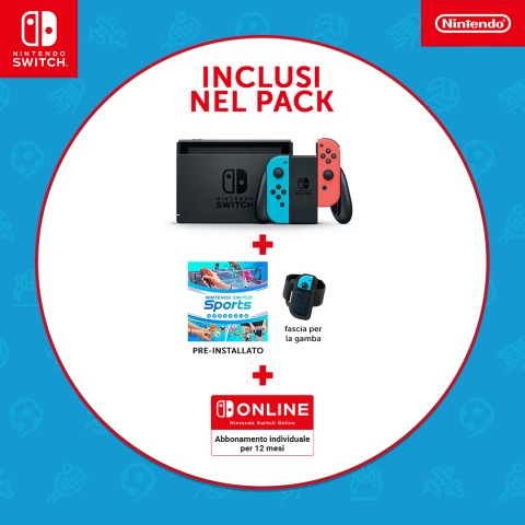 Nintendo Switch+ Switch Sports+NSO 12m