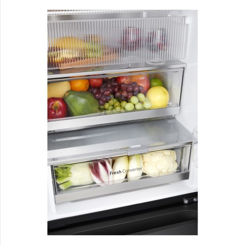 LG MoodUP GBG7190CEV Frigo combinato InstaView, Classe C, 349L, Nero