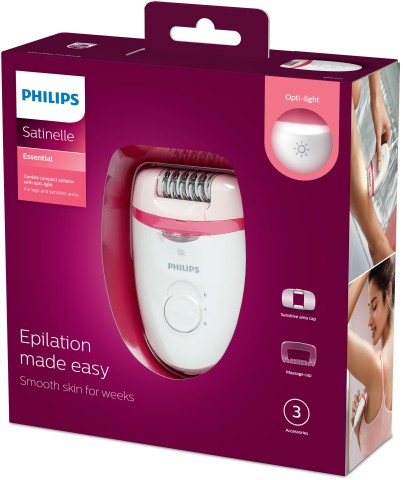 Philips Satinelle Essential BRE255/00 Epilatore compatto con cavo