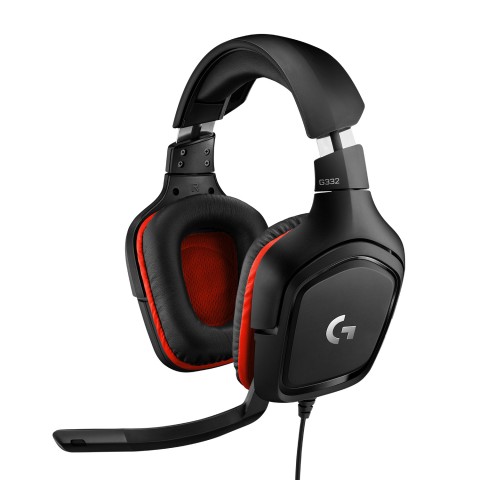 Logitech G G332 Auricolare Cablato A Padiglione Giocare Nero, Rosso