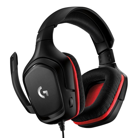 Logitech G G332 Auricolare Cablato A Padiglione Giocare Nero, Rosso