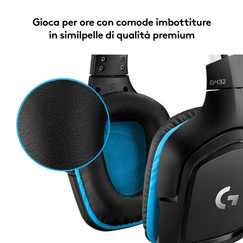 Logitech G 981-000770 cuffia e auricolare Cablato A Padiglione Gaming Nero, Blu