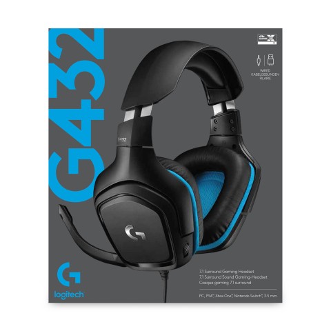 Logitech G 981-000770 cuffia e auricolare Cablato A Padiglione Gaming Nero, Blu