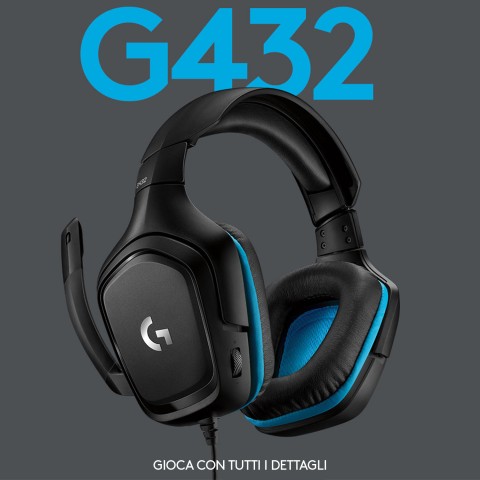 Logitech G 981-000770 cuffia e auricolare Cablato A Padiglione Gaming Nero, Blu