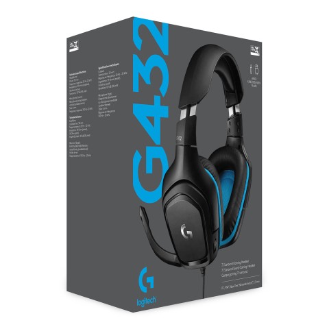 Logitech G 981-000770 cuffia e auricolare Cablato A Padiglione Gaming Nero, Blu