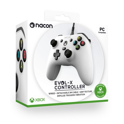 NACON EVOL-X Bianco USB Gamepad PC, Xbox