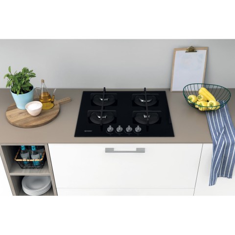 Indesit Piano cottura a gas ING 61T/BK - ING 61T/BK