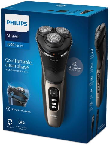 Philips Shaver 3000 Series S3242/12 Rasoio elettrico Wet & Dry