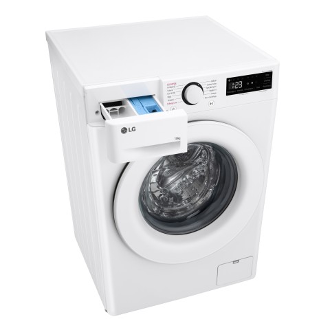 LG F4R3010NSWW Lavatrice 10kg AI DD, Classe A-10%, 1400 giri, Lavaggio a vapore