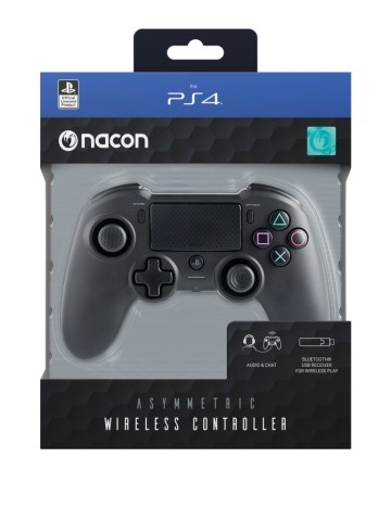 NACON Asymmetric Wireless Nero Bluetooth/USB Gamepad Analogico/Digitale PC, PlayStation 4