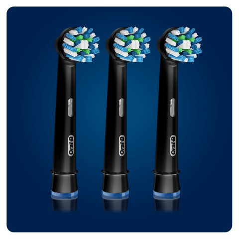 Oral-B Testine Di Ricambio CrossAction Black 3 Pezzi