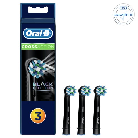 Oral-B Testine Di Ricambio CrossAction Black 3 Pezzi