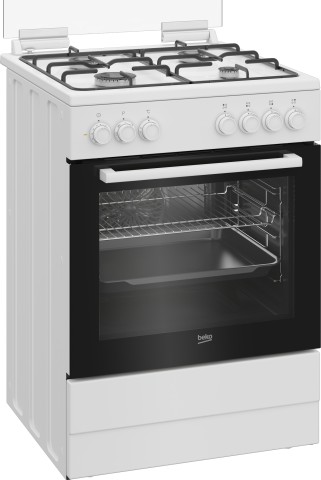 Beko Forno Elettrico Ventilato con Grill Elettrico e Timer, coperchio in vetro, ventilazione tangenziale, Bianco