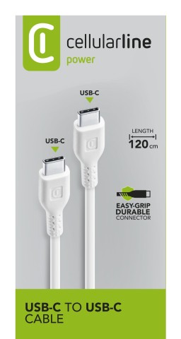 Cellularline Power Cable 120cm - USB-C to USB-C