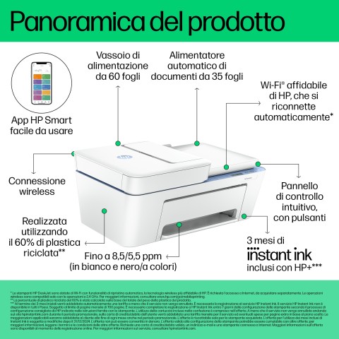 HP DeskJet Stampante multifunzione 4222e