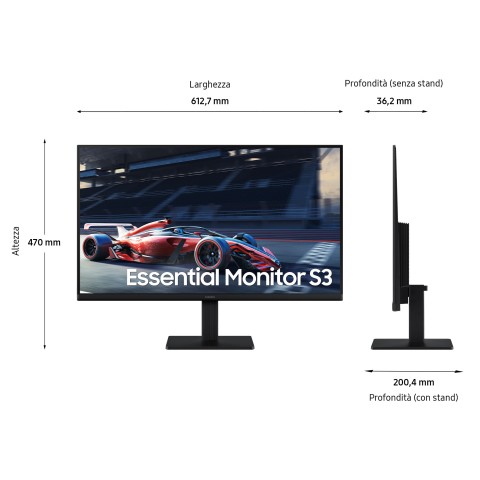 Samsung Monitor LED Serie S30GD da 27'' Full HD Flat