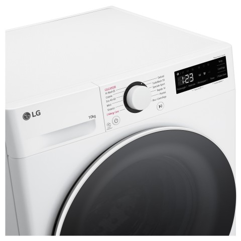 LG F4R5010TSWW Lavatrice 10kg AI DD, Classe A-10%, 1400 giri, TurboWash, Vapore