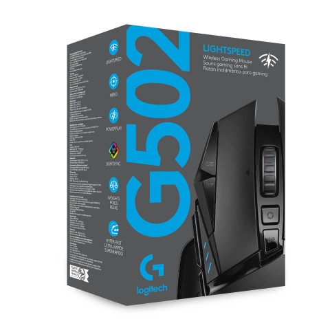 Logitech G Logitech G502 Mouse Gaming Wireless LIGHTSPEED, Sensore HERO 25K, 25600 DPI, RGB, Design Leggero, 11 Pulsanti Programmabili, Batteria Lunga Durata, Memoria Integrata, Compatibile PC/Mac/Laptop