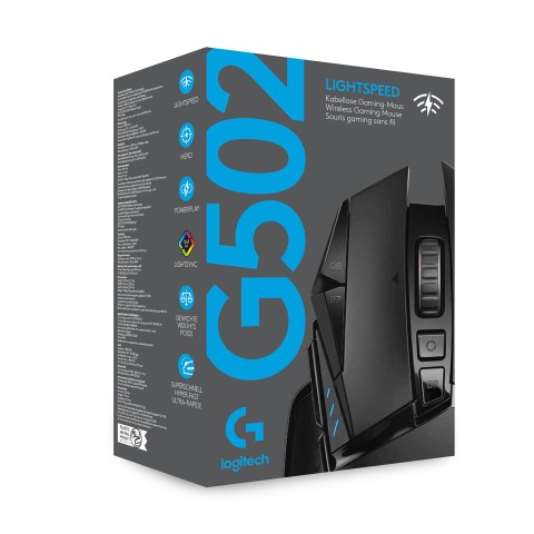 Logitech G Logitech G502 Mouse Gaming Wireless LIGHTSPEED, Sensore HERO 25K, 25600 DPI, RGB, Design Leggero, 11 Pulsanti Programmabili, Batteria Lunga Durata, Memoria Integrata, Compatibile PC/Mac/Laptop