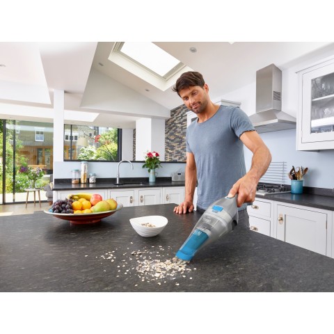 Black & Decker NVC215WA-QW aspirapolvere senza filo Blu, Argento Senza sacchetto