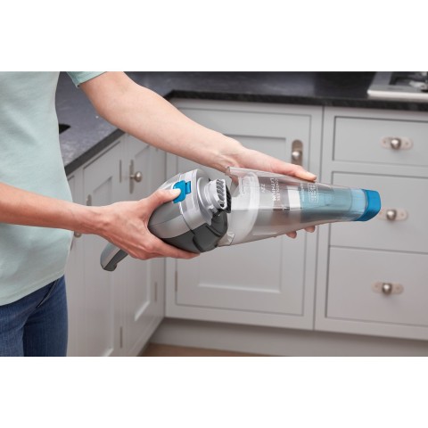 Black & Decker NVC215WA-QW aspirapolvere senza filo Blu, Argento Senza sacchetto