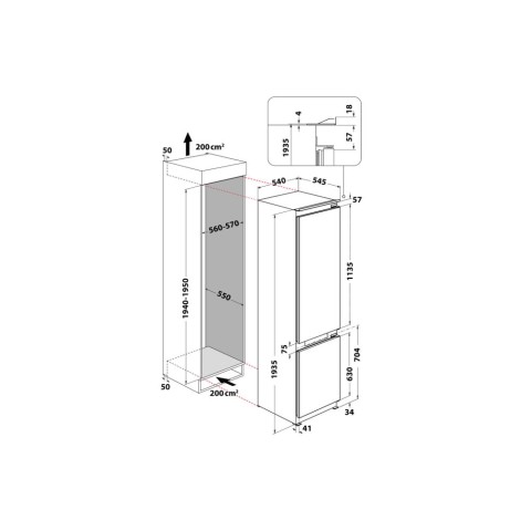 Whirlpool Frigorifero combinato da incasso - WHC20 T321