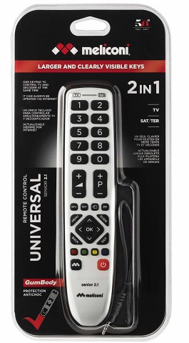 Meliconi Senior 2.1 telecomando IR Wireless TV, Sintonizzatore TV Pulsanti